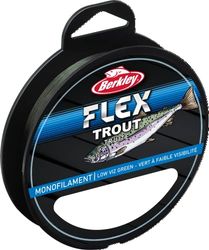 Berkley Flex SS Monofilament Trout lijnen - Rek, Laag geheugen, Makkelijk te knopen - Perfect voor de startende forelvisser - Transparant Groen