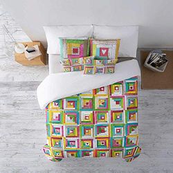RIPSHOP - Housse de Couette en Coton - Artiste illusoire Anna Remplies - Patchwork Cama de 135/140 (x 190/200 cm)