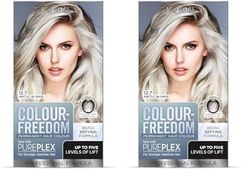 Colour Freedom 12.7 Arctic Blonde Permanent Hair Colour. Ammonia-Free, Brass-Defying Formula with PurePlex to Protect and Restore. Up to 5 levels of lift. By Knight & Wilson (Pack of 2)