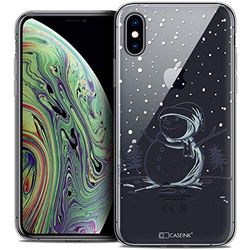 CASEINK fodral för Apple iPhone XS Max (6,5) fodral [kristallgel HD mönster jul kollektion 2017 snögubbe design - mjuk - ultratunn - tryckt i Frankrike]