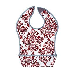 Naforye 17009 Babero de tela con bolsillo Burgundy