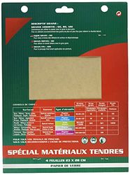 Savy 2910002 papel de vidro grão fino, 4 folhas