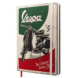 Nostalgic-Art Retro notitieboek gestippeld, Vespa – Italian Classic – Geschenkidee voor scooterliefhebbers, Bullet Journal dotted, Design vintage, A5