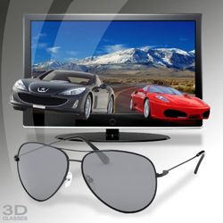 Thumbs Up 3DPOLGLASSES 3D-bril gepolariseerd zwart