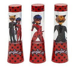 Joy Toy Miraculous 65973_12 Lampe LED à paillettes 4, 5 x 4, 5 x 15 cm dans un tube d'emballage – Fonctionne avec piles