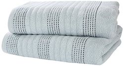 Rapport Home Spa Lot de 2 Serviettes 100% Coton Bleu Canard, 140 x 90 x 1 cm