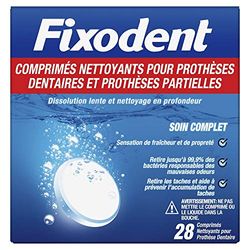 Fixodent Nettoyant Pour Prothèses Dentaires, Soin Complet, 28 Comprimés