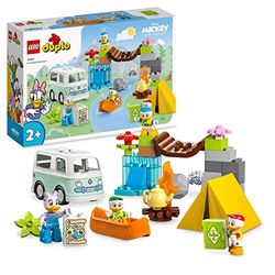 LEGO DUPLO | Disney Mickey and Friends Kampeeravontuur Set met Camper, Kano en Katrien Duck Figuur, Bouwbaar Speelgoed Cadeau voor 2+ jaar oude Peuters, Meisjes en Jongens 10997