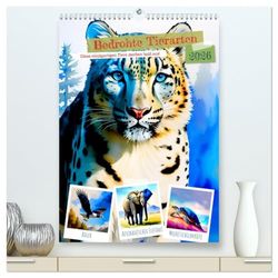 Bedrohte Tierarten 2026 (hochwertiger Premium Wandkalender 2026 DIN A2 hoch), Kunstdruck in Hochglanz: Diese Tiere sind vom Aussterben bedroht!