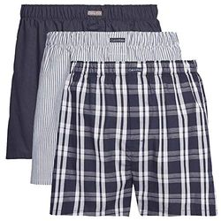 Calvin Klein Hombre Pack de 3 Bóxers Largos, Multicolor (Tide/Morgan Plaid/Montague Stripe), L