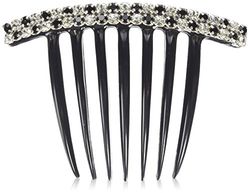 Caravan 0.5 oz Twist Comb with Jet and Crystal Swarovski Stone