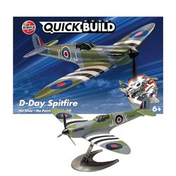 Airfix QuickBuild-D-Day Spitfire Modello, Multicolore, J6045