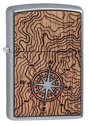 Zippo Woodchuck USA Compass Pocket Lighter, Chrome, One Size