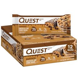 Quest Protein Bar - Dipped Chocolate Chip Cookie Dough (12 Bars)