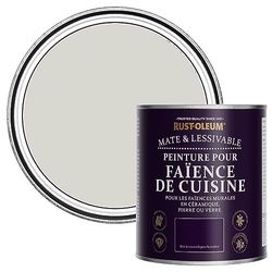 Rust-Oleum Peinture Grise Résistante à l'eau pour Faïence de Cuisine, Finition Mate - Mokka 750ml