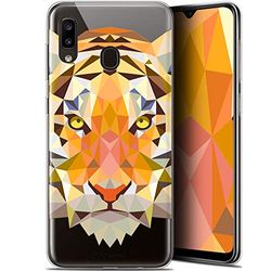 Caseink fodral för Samsung Galaxy A20 (6.4) [Gel HD polygon djurserie - mjuk - ultratunn - tryckt i Frankrike] tiger