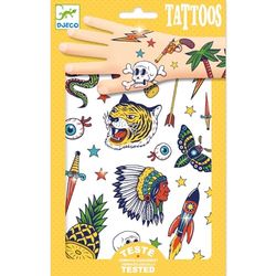 Djeco- Tatuajes Bang, Color azul, pequeño (DJ09577A) , color/modelo surtido