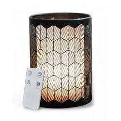 Zen'Aroma Ultrasone Diffuser Voor Etherische Olie - Koude Aromatherapie, Elektrische Huisgeur Met Afstandsbediening, Ledverlichting, Kaarseffect - Metaal en Glas