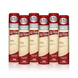 La Toja - Espuma Afeitar Sensible , pack de 6 de 300 ml (1.800ml) , Para piel sensible , Mantiene la hidratación y suaviza la piel