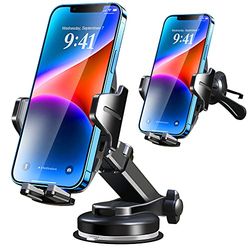 Jonsdany Soporte Móvil Coche, 3 en 1 soporte universal para teléfono móvil con montaje en triángulo para ventilación de aire para automóvil, giratorio 360°