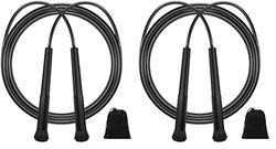 Euqvunn Cuerda Saltar Ligera Comba de Saltar Niñas Adultos con Bolsa, PVC Cuerda Saltar Boxeo Comba Picsil 3 Metros Sin Enredos para Entrenamientos de Fitness Sobre la Marcha (Paquete de 2)