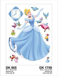 AG Design Pared Pegatinas dk 1759 de Cenicienta de Disney