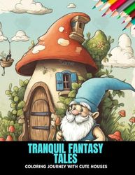 Tranquil Fantasy Tales: Coloring Journey with Cute Houses, 50 Pages, 8.5 x 11 inches