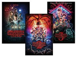 Close Up Stranger Things Poster Set van 3 Season 1, 2 en 3 (61cm x 91,5cm)