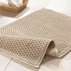 Spirella Perla - Alfombrilla de baño (50 x 80 cm), color beige