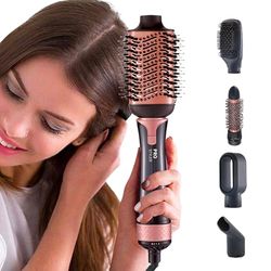 Avilia Spazzola con Cavo Rotante 5-in-1 Multifunzione per Capelli: Arricciacapelli, Piastra, Volumizzante e Asciugacapelli Professionale, 1200W - Ideale per Cura dei Capelli e Idee Regalo Donna