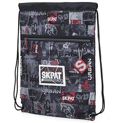 SKPAT - Drawstring Sporttas Dames - Praktische Sporttas Tas voor Dames en Heren - Drawstring Supreme Tas voor Dames, Jongens, Meisjes - Mitre Sports Rugzak Gemaakt van Polyester - Gymtas Brandy, Zwart