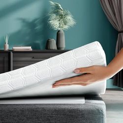 WENDRE Dekmatras 90x200 cm voor Boxspringbed - Koelmatrastopper van 7 cm Koudschuim - Comfortabel en Ademend Matrastopper 90x200
