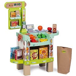 Chicos - Biologische supermarkt met geluiden en 20 accessoires: fruit, groenten, creditcards om te betalen, een telefoon en 47 munten, voor jongens en meisjes ouder dan 3 jaar (84110)