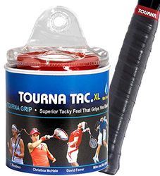 Unique Overgrip Tourna TAC 30er - Cabo de raquete de ténis, cor preta, tamanho padrão