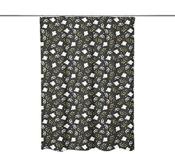 Bonamaison, Rideau de Douche Imprimé Numériquement, Anneaux de Rideau de Douche Inclus, 1 Pièce, 140X200 Cm - Conçu et fabriqué en Turquie