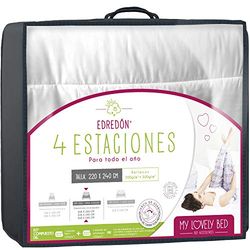 My Lovely Bed - Edredão 4 estações - 220 x 240 cm - 3 em 1 (200 g/m² et 300 g/m² = 500 g/m²) - Quente no inverno / leve no verão