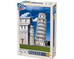 Unbekannt 69283-AB11 D-Toys puzzel 500 stuks Italië De scheve toren van Pisa, veelkleurig