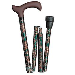 Canne béquille aluminium extensible et pliable vert cachemire