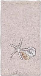 Avanti Linens Seaglass Collection, Embroidered Fingertip Towel, Beige