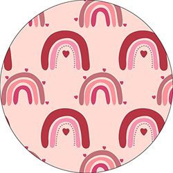 Bonateks, Ronde digitaal bedrukte muismat, antislip onderkant, voor kantoor en thuis, diameter: 22 cm