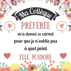 Collègue Préférée: Livre d'or à personnaliser de photos et messages | Carte depart collegue | Cadeau femme original