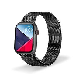 DCU TECNOLOGIC - Smartwatch Color Full 2 - Smartwatch avec 2 Bracelets : Noir et Métal - Ecran Tactile IPS 1,91'' - Etanche IP67-128 Modes Sport