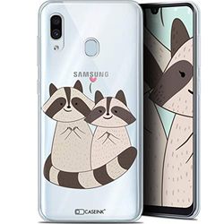 Caseink fodral för Samsung Galaxy A30 (6.4) [Gel Motif HD kollektion Sweetie design tvättbjörn kärlek - mjuk - ultratunn - tryckt i Frankrike]