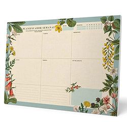 Grupo Erik Weekly Planner A3 In Spanish - Botanical | Daily Planner Family, Desk Calendar, 54 Tear Off Pages A3 Notepad | Cute Stationery Gifts, Spanish Gifts