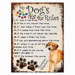 Shawprint Limited MY DOG'S BEDTIME PRAYER RETRO STYLE METAL TIN SIGN/PLAQUE (464DRM) RHODESIAN RIDGEBACK