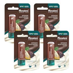 Himalaya Intensive Moisturizing Cocoa Butter Lip Balm |Rich Cocoa Butter Repairs Dry and Chapped Lips Enriched with Vitamin E Hydrates, Nourishes and Improves Lips Elasticity - 4.5g (Pack of 4)