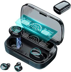 ERTYGY Auriculares in-Ear Bluetooth, Auriculares inalámbricos Bluetooth 5.2 con Sonido estéreo Hi-Fi, IPX7 Impermeable, Control táctil, cancelación de Ruido, 40 Horas de duración de la batería.