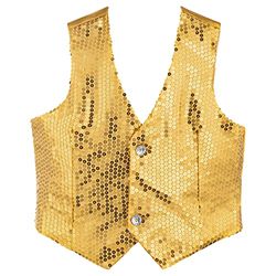 Dress Up America volledig gevoerd Gold Sequin Vest voor Adult