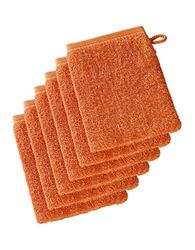 Witte di Lietaer 199.514 Wellness Set di 6 Cotton Wash Guanti 15 x 22 cm, Arancione, 15x22 cm