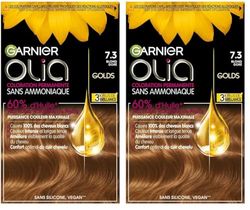 Garnier Coloration Permanente - Sans Ammoniaque - Aux Huiles Naturelles de Fleurs - Blond Doré (7.3) - Olia (Lot de 2)